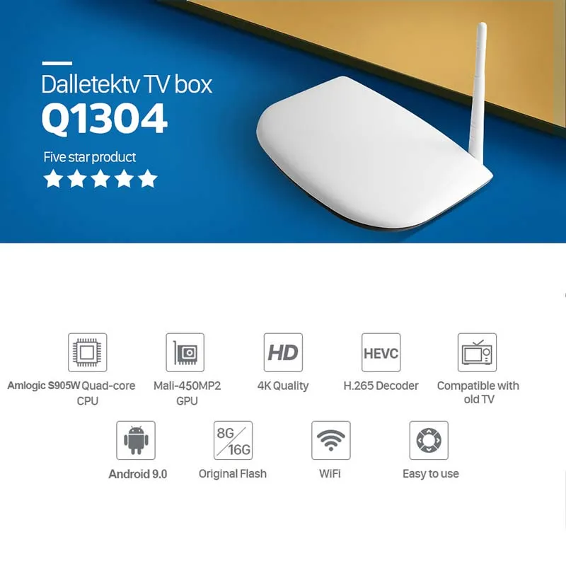 Hot Sale Leadcool Q1304 Rk3229 2g 16g Android 8.1 4K Smart TV Set-Top Box