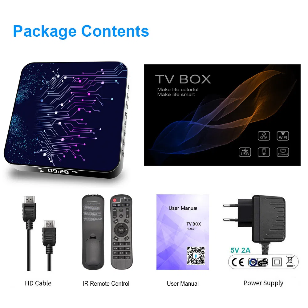 Android 10 Network Set-Top Box 4GB RAM 32GB ROM Rk3318 TV Box