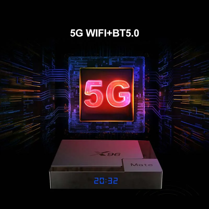 X96 Mate 4GB 64GB Android 10.0 Smart TV Box H616 2.4G/5g 4K Media Player Set Top Box X96mate