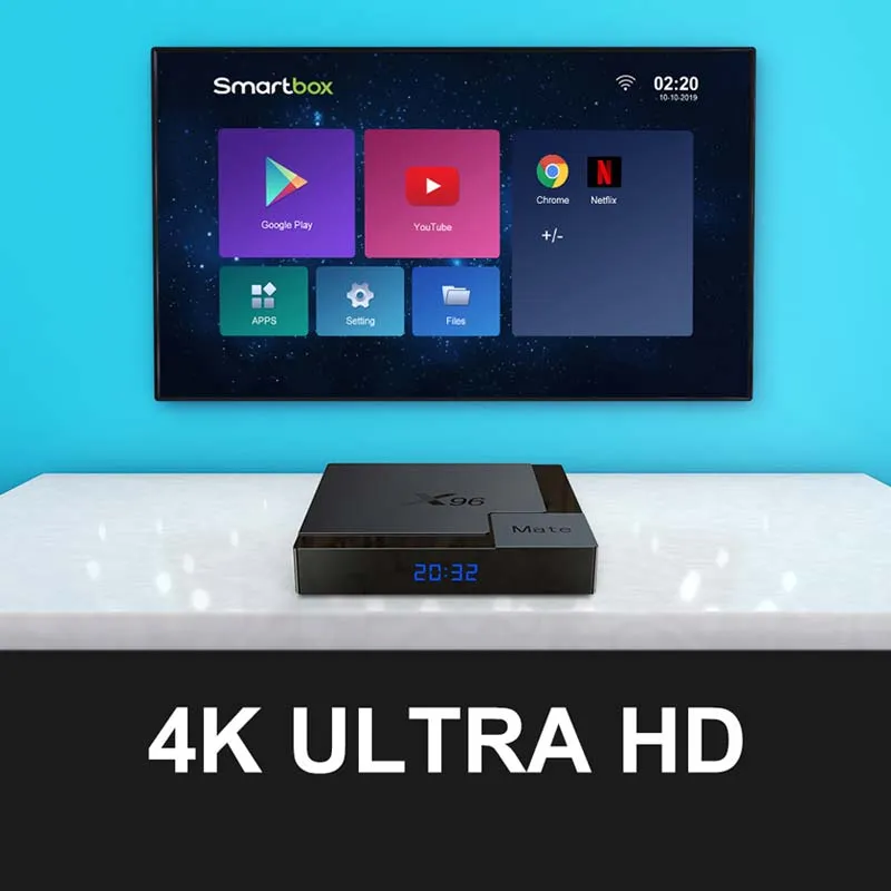X96 Mate 4GB 64GB Android 10.0 Smart TV Box H616 2.4G/5g 4K Media Player Set Top Box X96mate