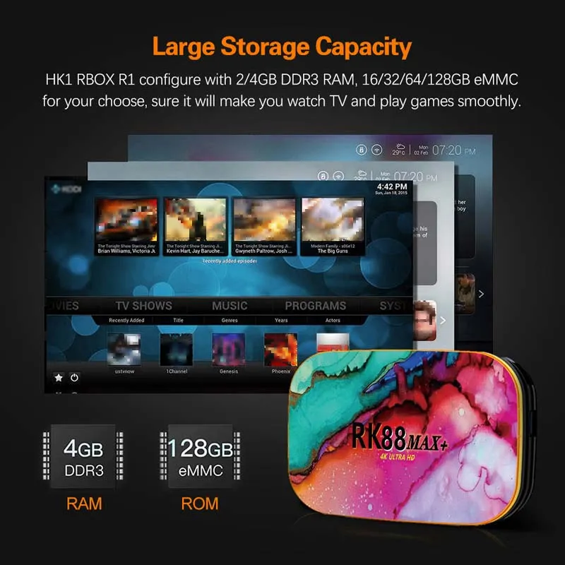 Hot Sale Android TV Box Rk88 Max+ Android 11 IPTV Rk3318 Media Player 4K Set Top Box