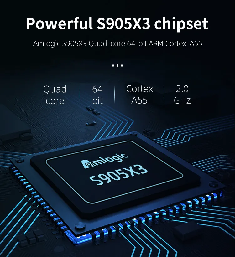 Hottest New Model U2 1000Mbps LAN 2.4G 5GHz S905X3 Android 9.0 4GB 32GB H96 Max 4K TV Android Box IPTV Server Panel Set Top Box