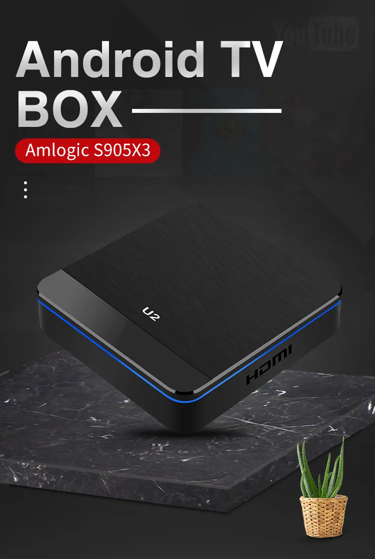 Hottest New Model U2 1000Mbps LAN 2.4G 5GHz S905X3 Android 9.0 4GB 32GB H96 Max 4K TV Android Box IPTV Server Panel Set Top Box