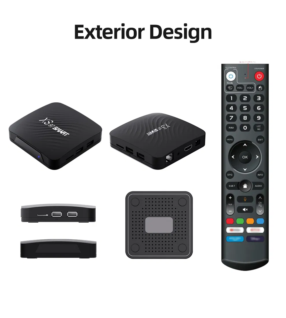 Customization IPTV Box Android 11 Tvbox Dual WiFi Amlogic S905 Set Top Box 4GB 32GB Smart 4K TV Box with Bt Voice Remote Control