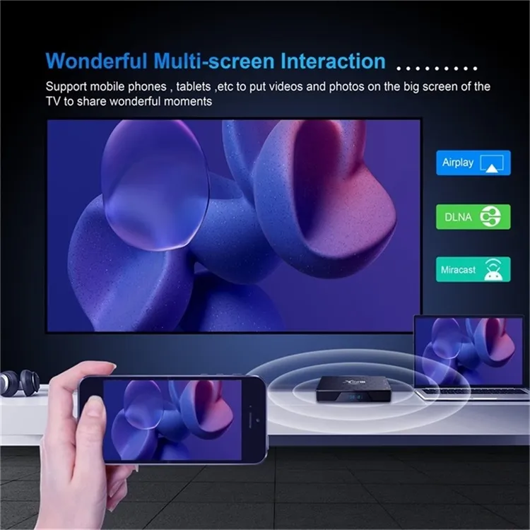 2025 Newest X98h PRO Android TV Box 12.0 Smart TV Box H618 WiFi 4K HD 4GB 32GB X98hpro Set Top Box