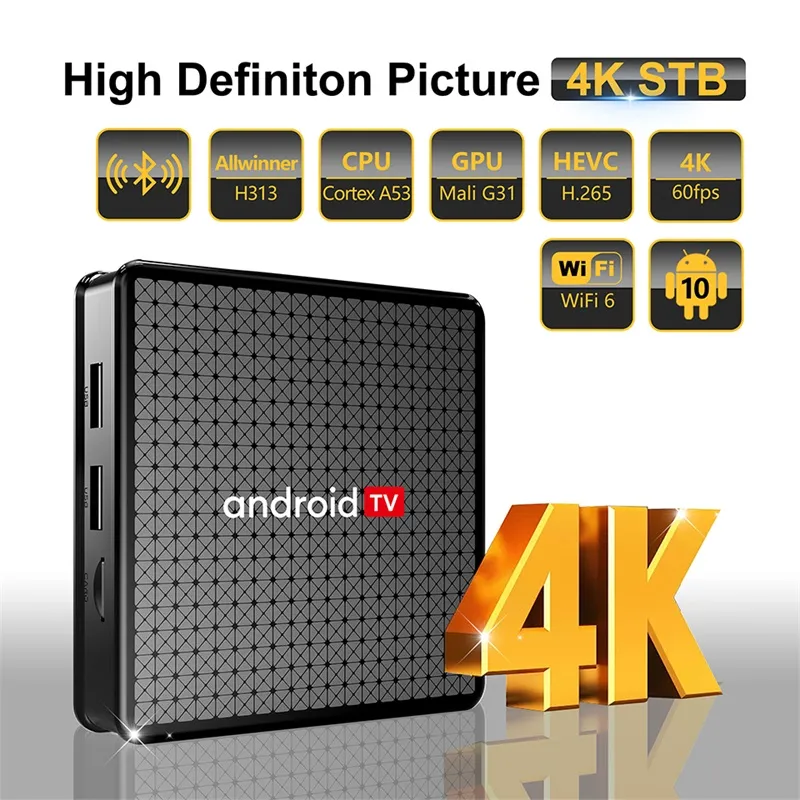 Cheapest Android TV Box X5 Android 10.0 Allwinner H313 2GB 16GB 2.4G WiFi Smart Set Top Box