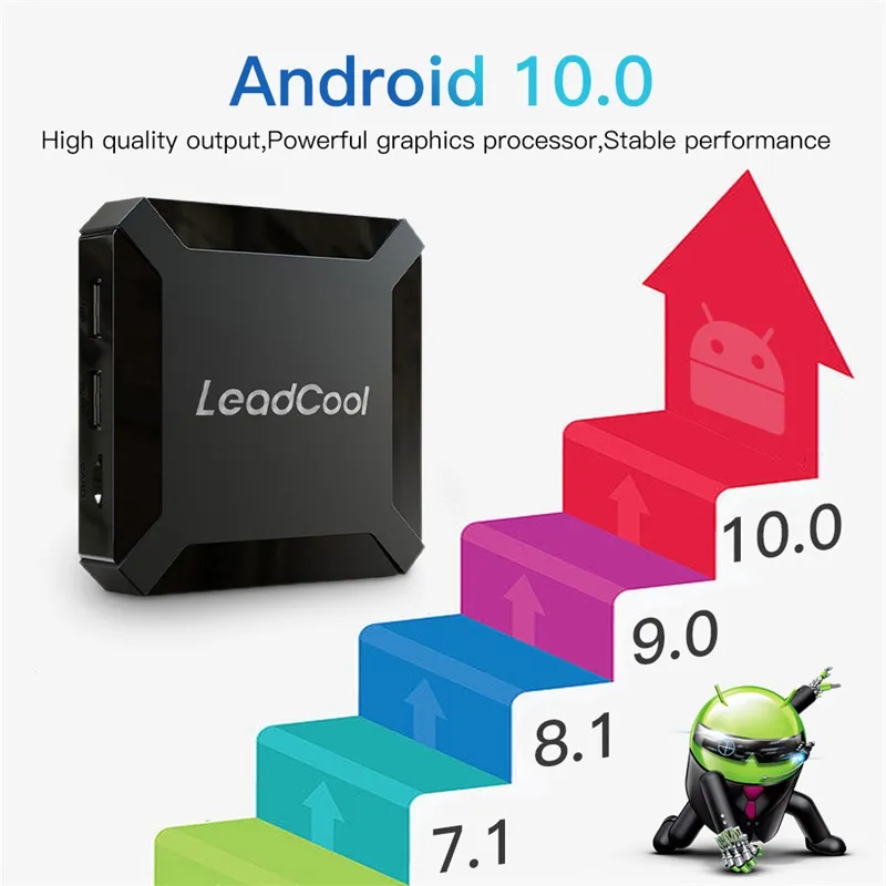 Newest TV Box Leadcool H313 1GB 8GB 2GB 16GB 2.4G Android 10.0 4K Smart Set-Top Box