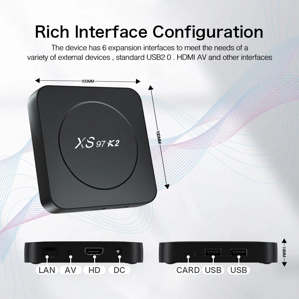 Best Xs97 K2 Bt TV Box Smart Allwinner Set Top Box H313 Quad Core 2GB 8GB Android 10 TV Box