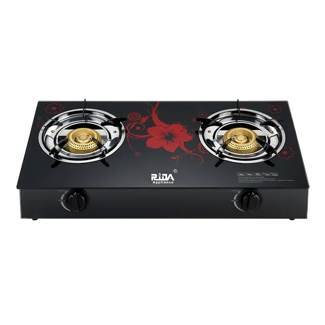 Tempered Glass Gas Stove Two Burner Gas Stove