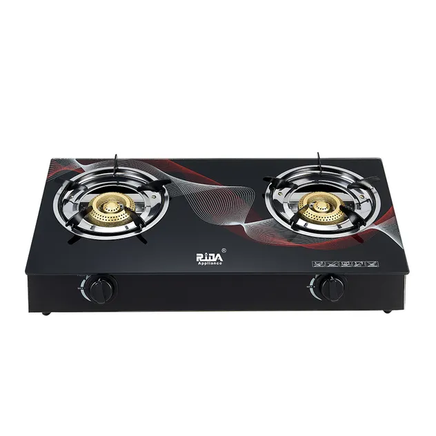 Tempered Glass Gas Stove Two Burner Gas Stove