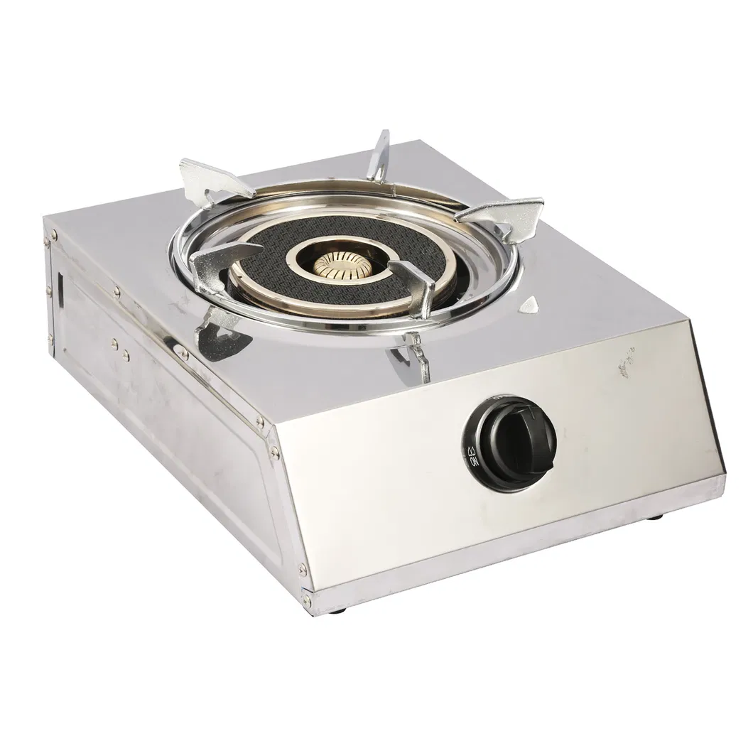 Commercial Single Burner Gas Stove with Cast Iron Cooker Cap Home Appliance