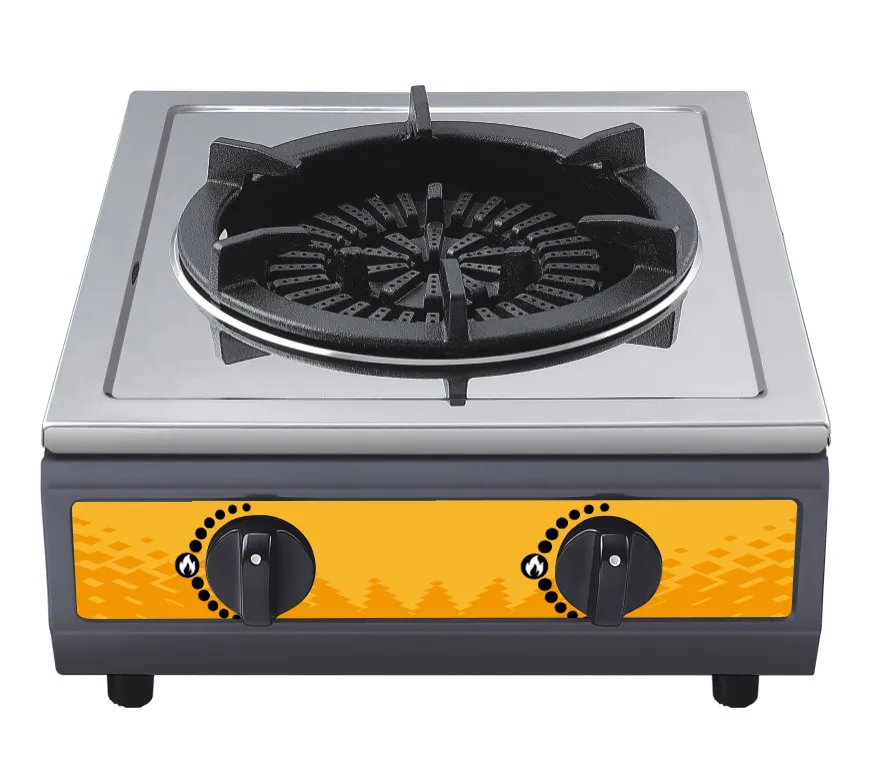 Commercial Single Burner Gas Stove with Cast Iron Cooker Cap Home Appliance
