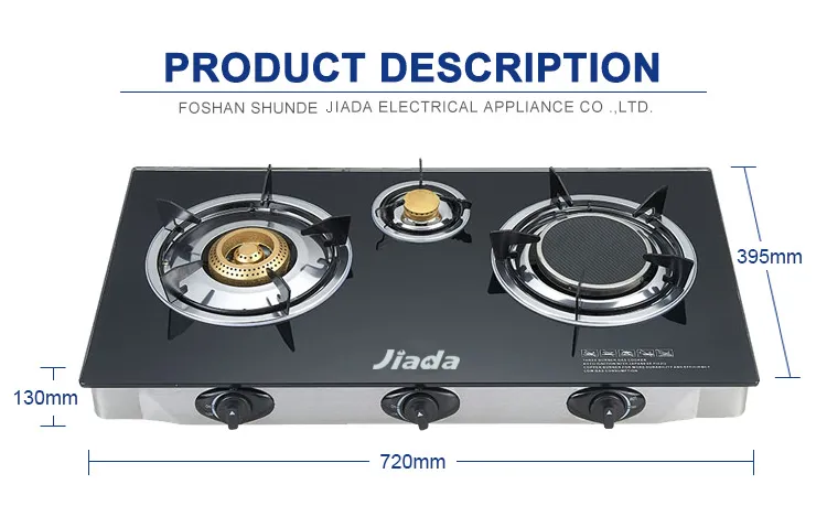 High Quality Mulit Function Automatic Ignition 3 Burner Cooking Infrared Heavy Duty Gas Burner Stove