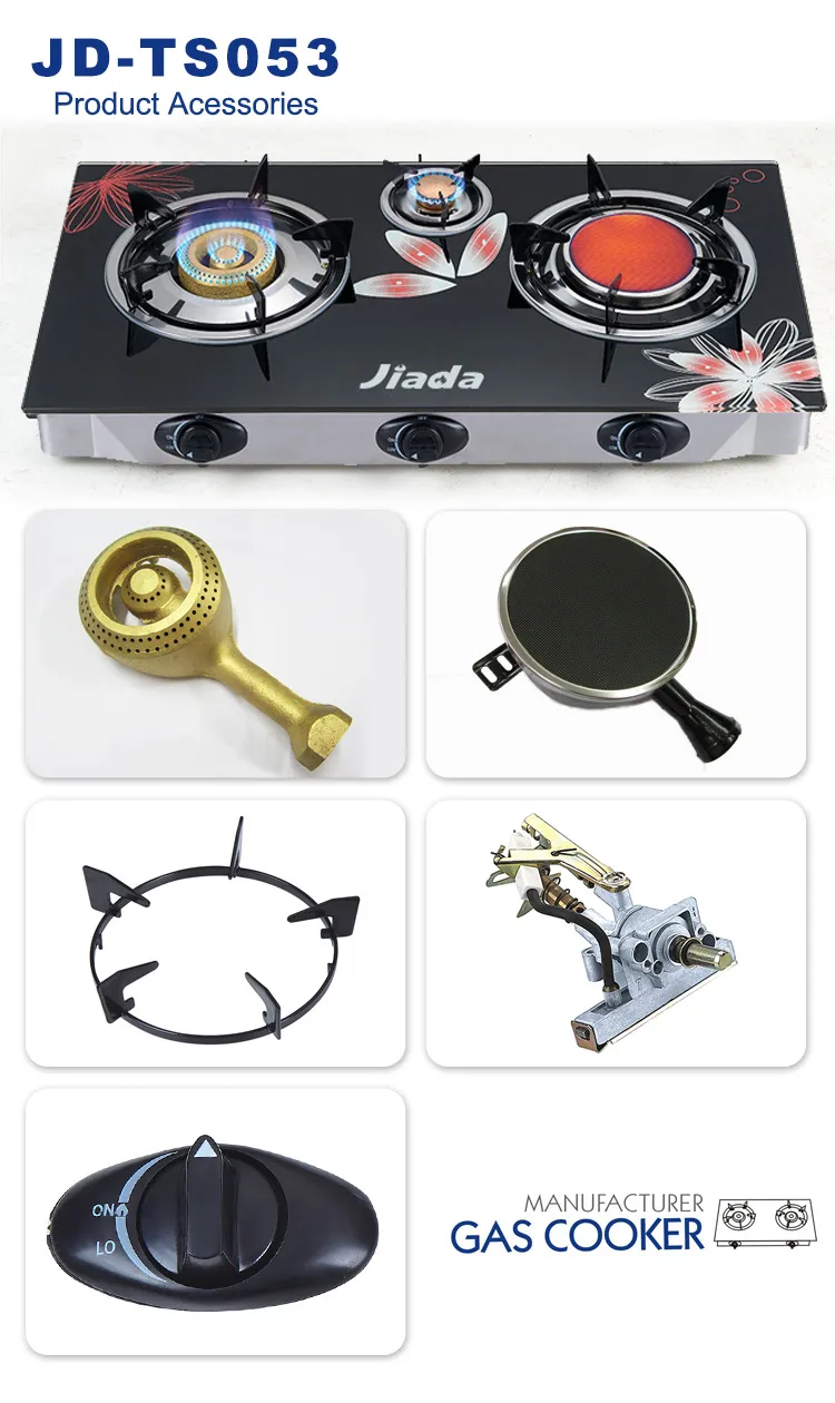 High Quality Mulit Function Automatic Ignition 3 Burner Cooking Infrared Heavy Duty Gas Burner Stove