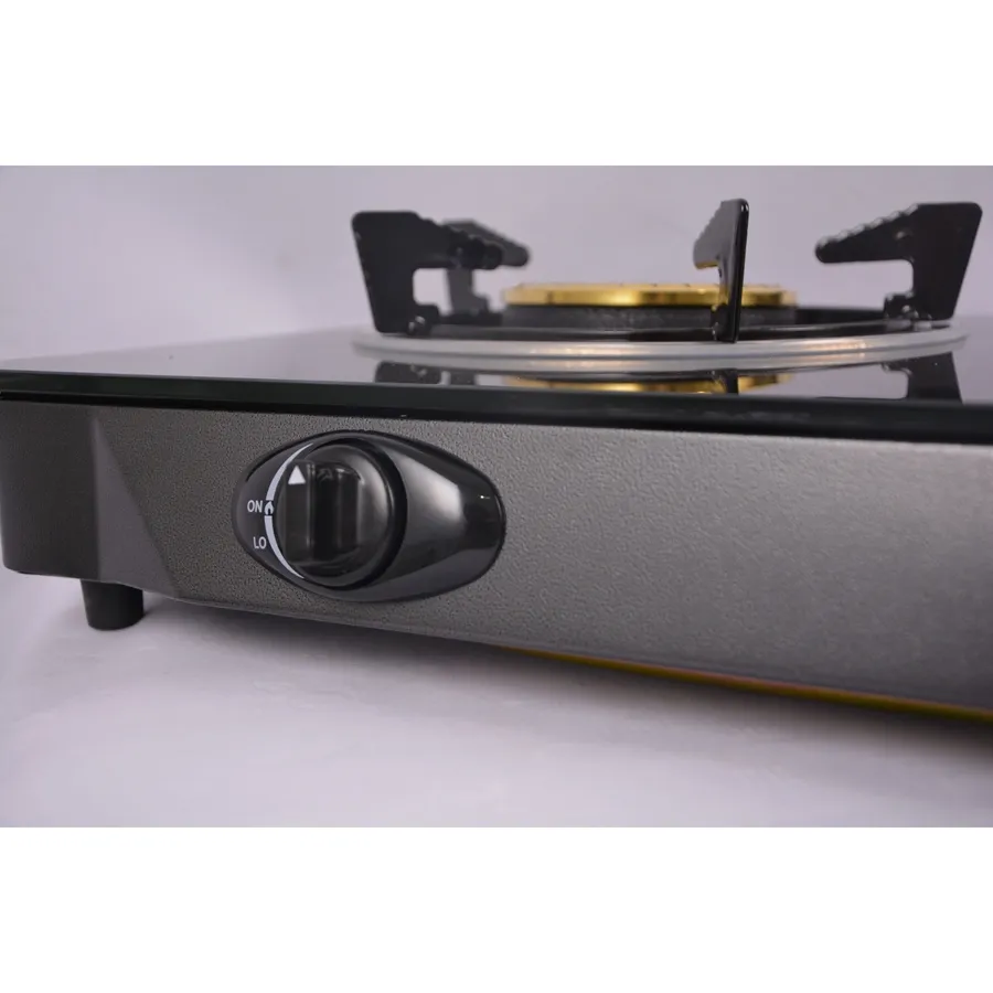 Chinese Custom Desktop 2 Burner Tabletop Tempered Glass LPG Gas Stove