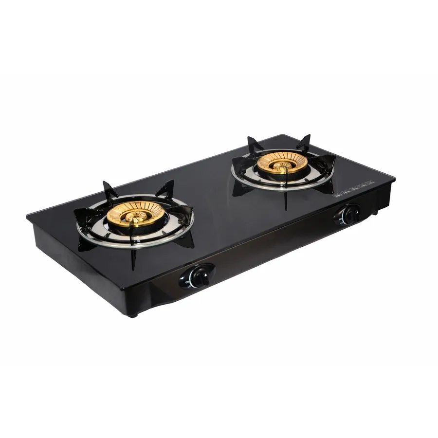 Chinese Custom Desktop 2 Burner Tabletop Tempered Glass LPG Gas Stove
