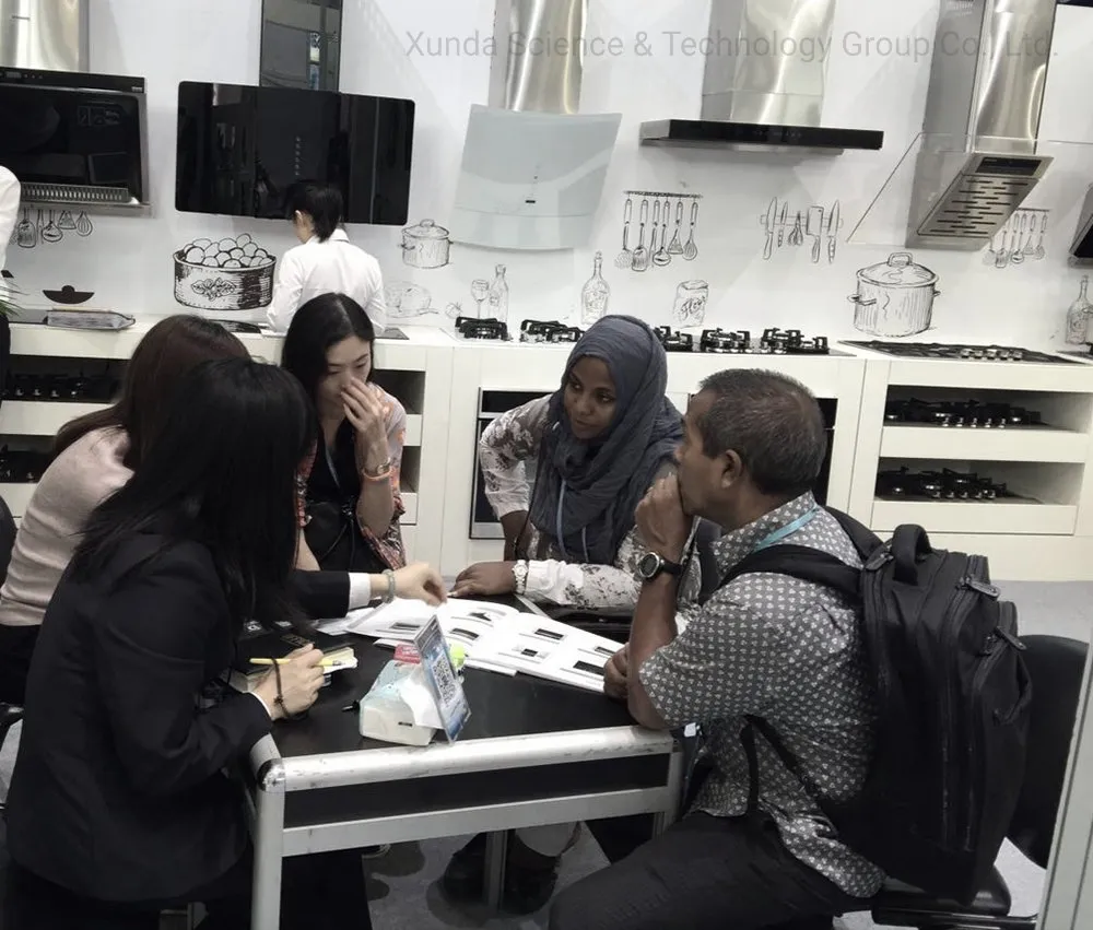 Xunda High Efficiency Tornado Flame Gas Burners 3D Painting Glass Pane Table Top Gas Stove