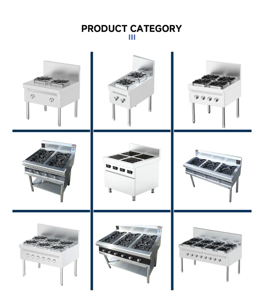 High Efficiency 4-Burner Commercial Gas Stove for Chefs