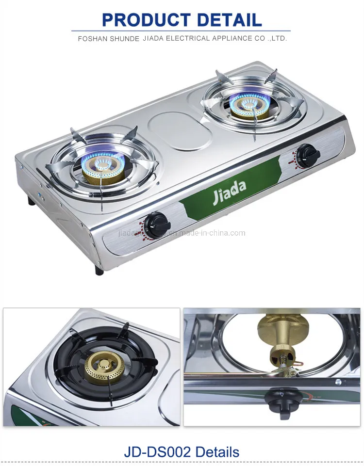 China Factory Cheap Price Hot Sale Honeycomb Burner Double Burner Stainless Steel Gas Stove