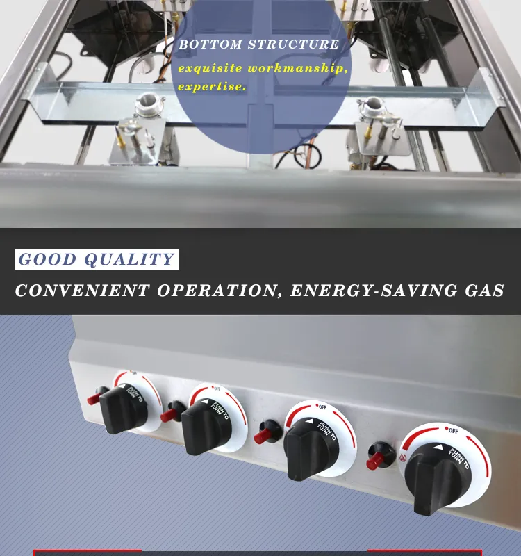 Free Standing Stainless Steel Portable Counter Top 4-Burners Gas Cooking Range Kitchen Table Top Cooker Gas Stove