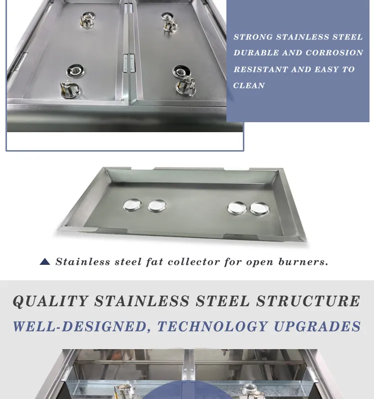 Free Standing Stainless Steel Portable Counter Top 4-Burners Gas Cooking Range Kitchen Table Top Cooker Gas Stove
