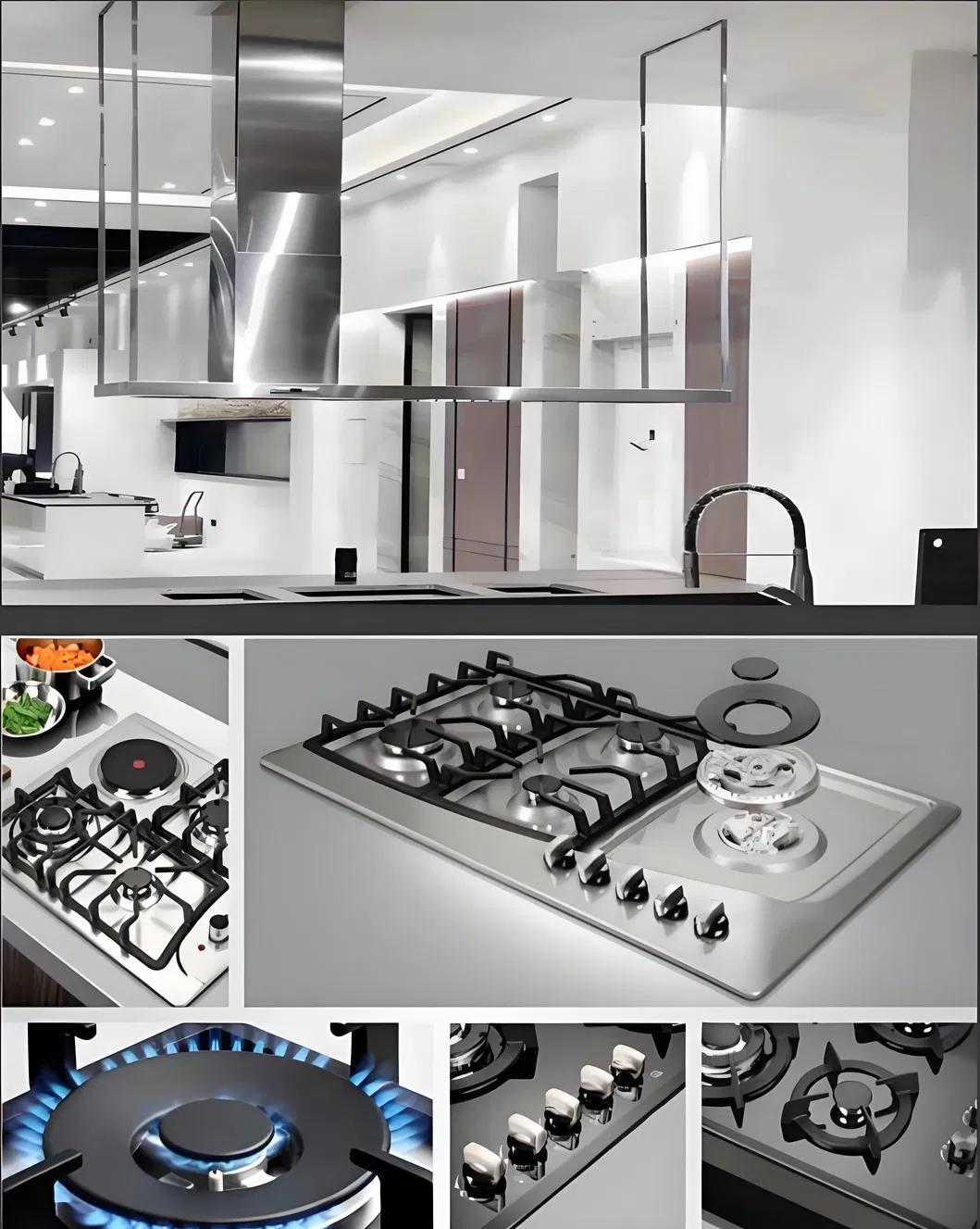 High Quality Good Fire Blue Flame 5 Burner Table Gas Stove Qg5z60tcw