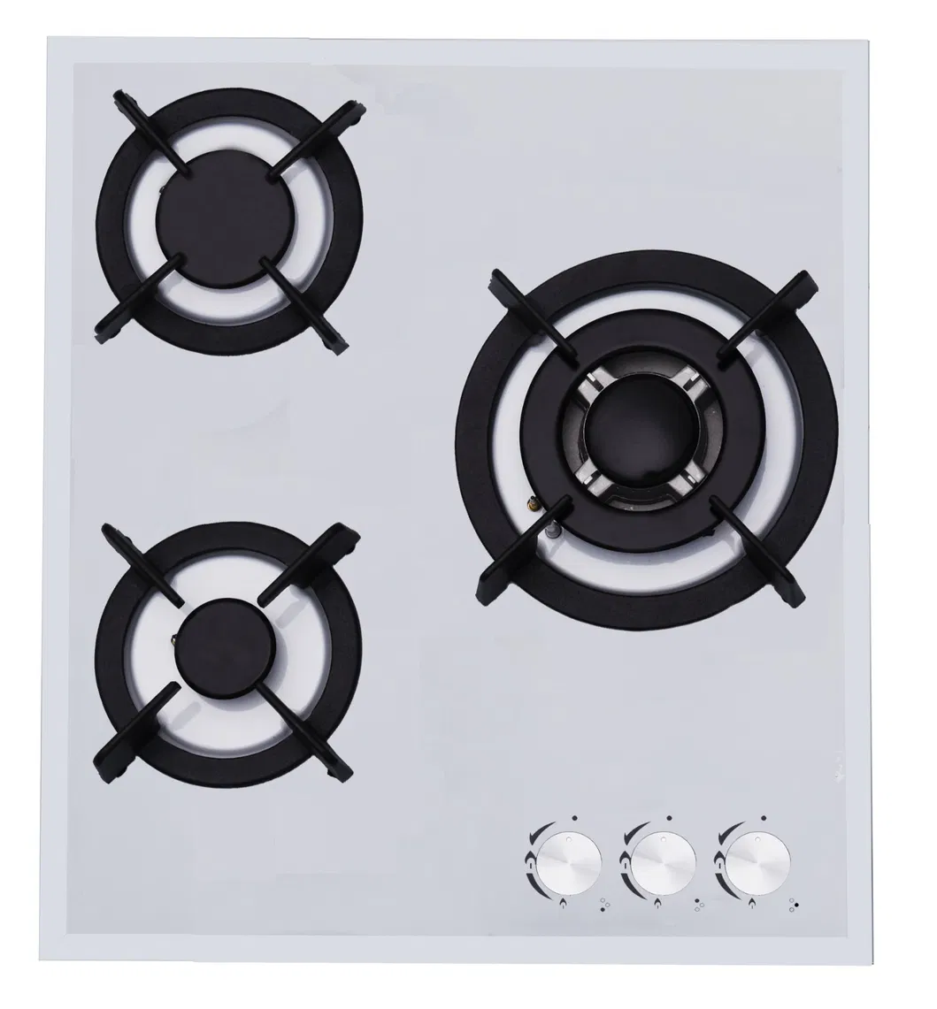 2023 Factory Price China Manufacturing Built-in Three Burners Tempered Glass Table Tops Gas Stove