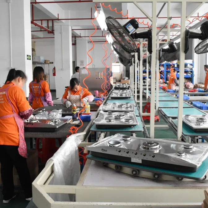 2023 Factory Price China Manufacturing Built-in Three Burners Tempered Glass Table Tops Gas Stove