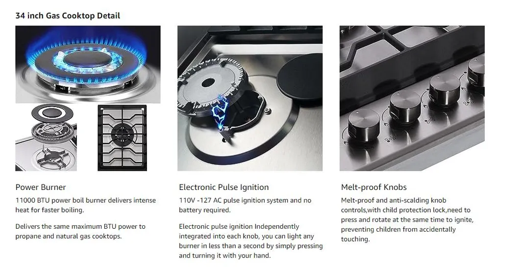 2023 Factory Price China Manufacturing Built-in Three Burners Tempered Glass Table Tops Gas Stove