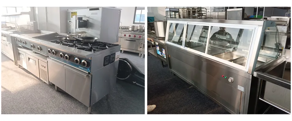 Um-UR-4b Stainless Steel Kitchen Equipment 4 (2/6) Burners Gas Clay Pot Stove Range &amp; Cabinet Gas Commercial 4 (2/6) Burner Stove