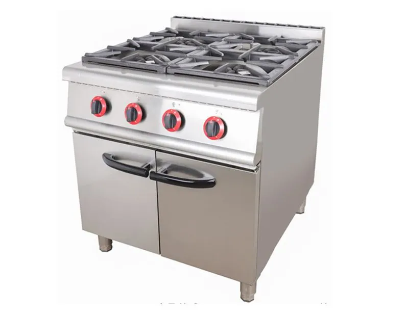 Um-UR-4b Stainless Steel Kitchen Equipment 4 (2/6) Burners Gas Clay Pot Stove Range &amp; Cabinet Gas Commercial 4 (2/6) Burner Stove