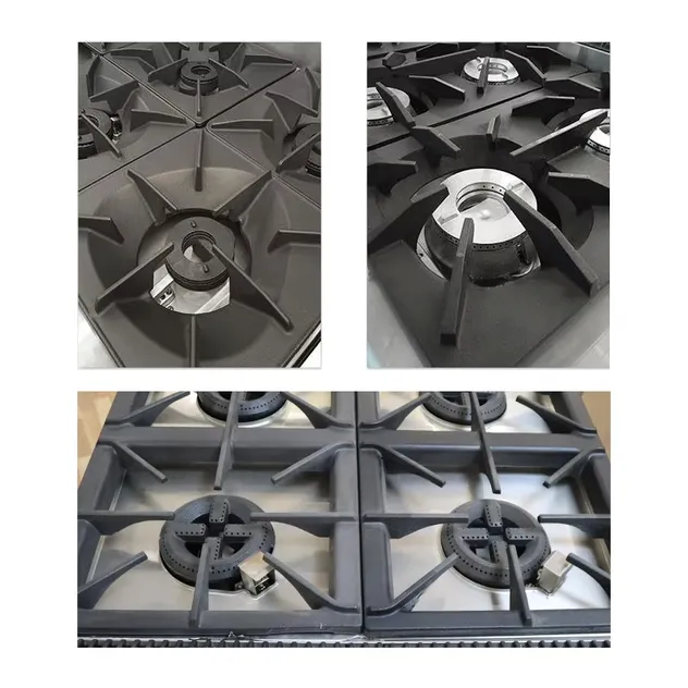 Um-UR-4b Stainless Steel Kitchen Equipment 4 (2/6) Burners Gas Clay Pot Stove Range &amp; Cabinet Gas Commercial 4 (2/6) Burner Stove