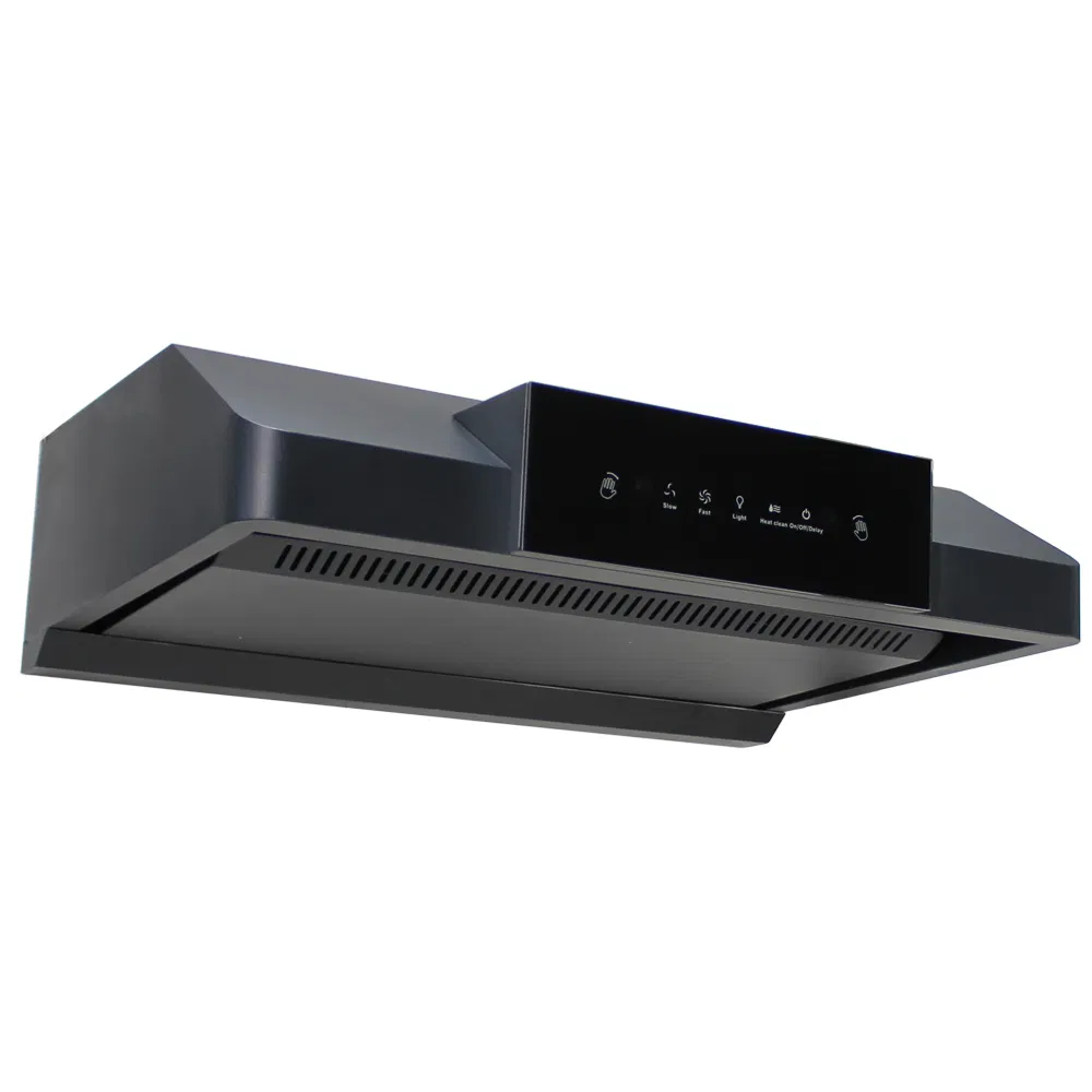 3-Speed Ktichen Cooker Appliance High Suction Smart Black Range Hood