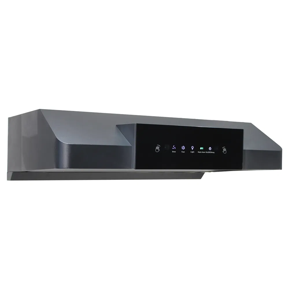 3-Speed Ktichen Cooker Appliance High Suction Smart Black Range Hood