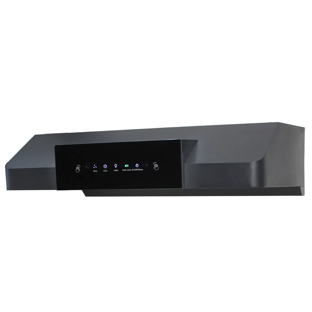 3-Speed Ktichen Cooker Appliance High Suction Smart Black Range Hood