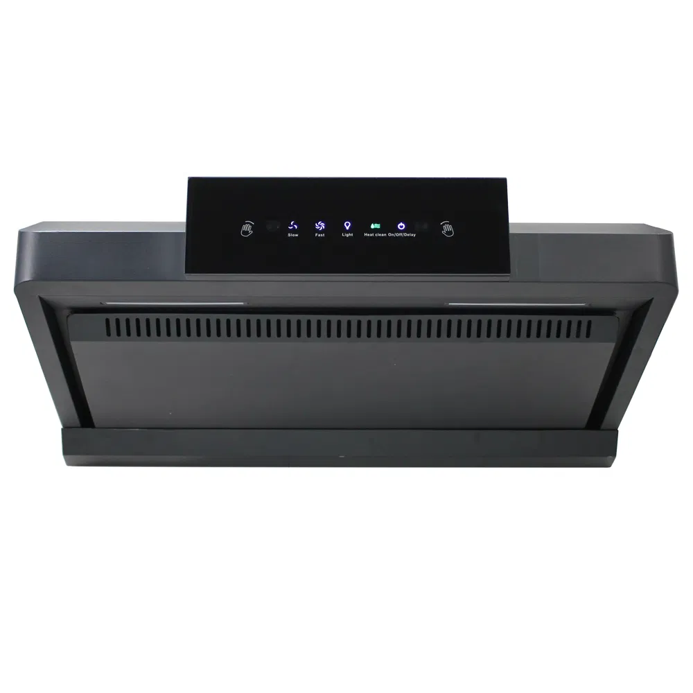 3-Speed Ktichen Cooker Appliance High Suction Smart Black Range Hood