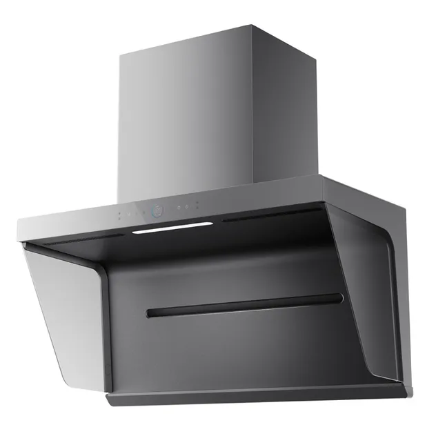 Modern C5 High-Quality Black Kitchen Range Hood for Smoke Extraction 51-60dB Noise Wall-Mounted Cooker Hood