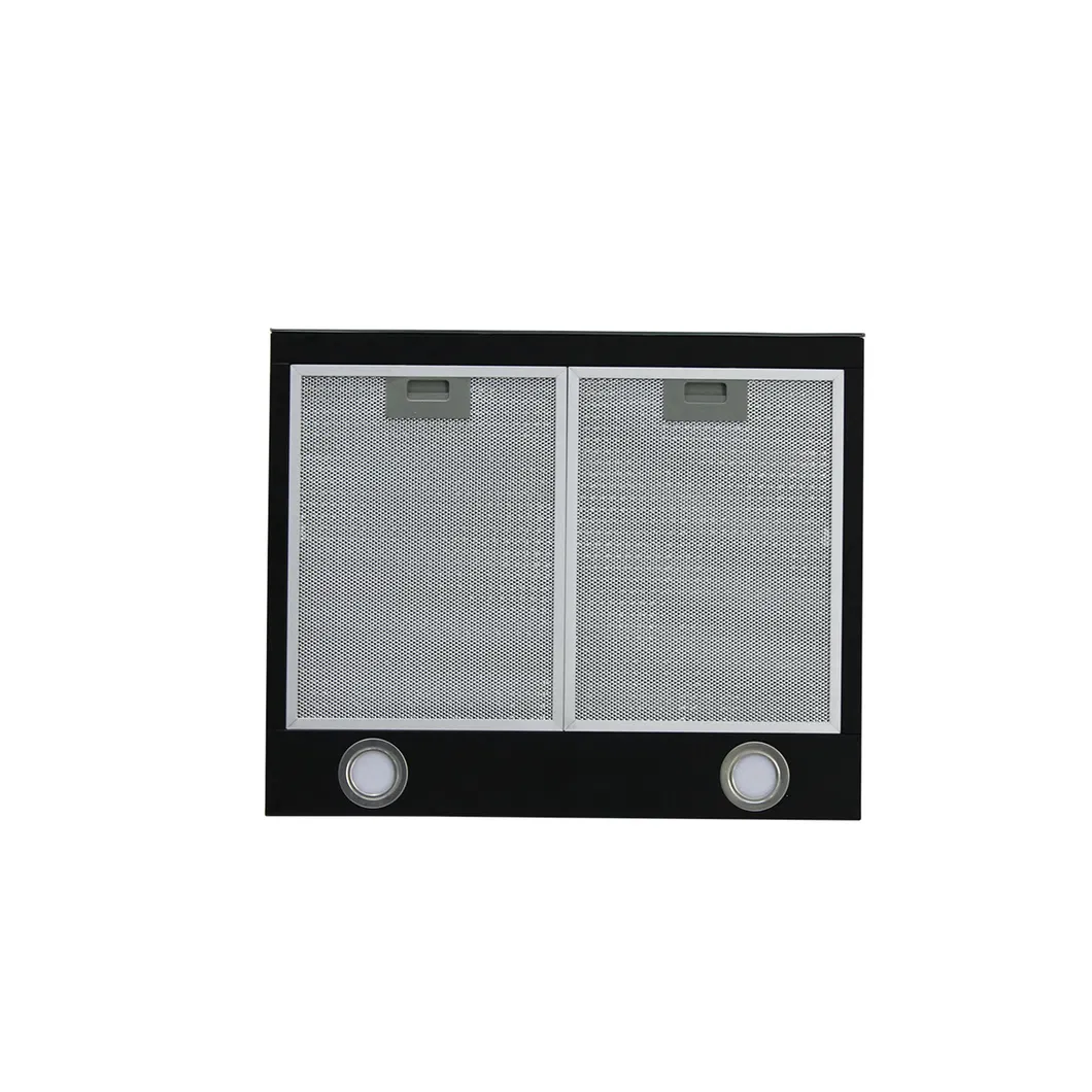 Push Button 3-Speed Silent Easy Control Slim Black Range Hood