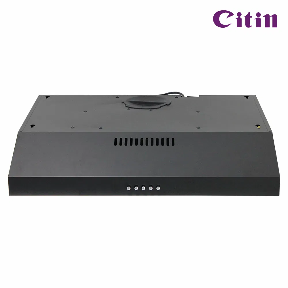 Push Button 3-Speed Silent Easy Control Slim Black Range Hood