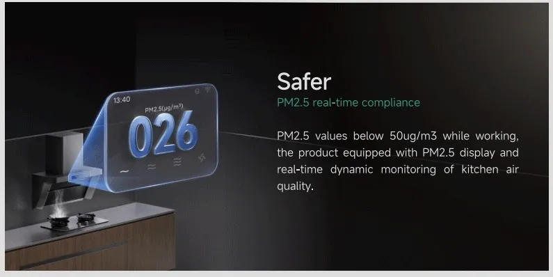 High Technology S20 High-Speed Ventilation Range Hood in Residential Kitchens