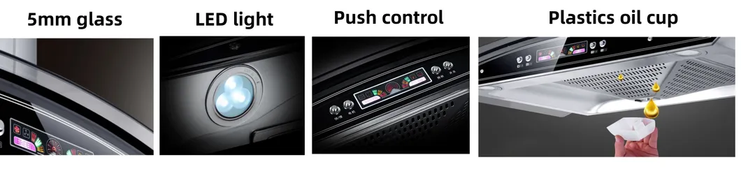 900mm Cruve Glass with Voice Control Smart Function Ai Portable Range Hood