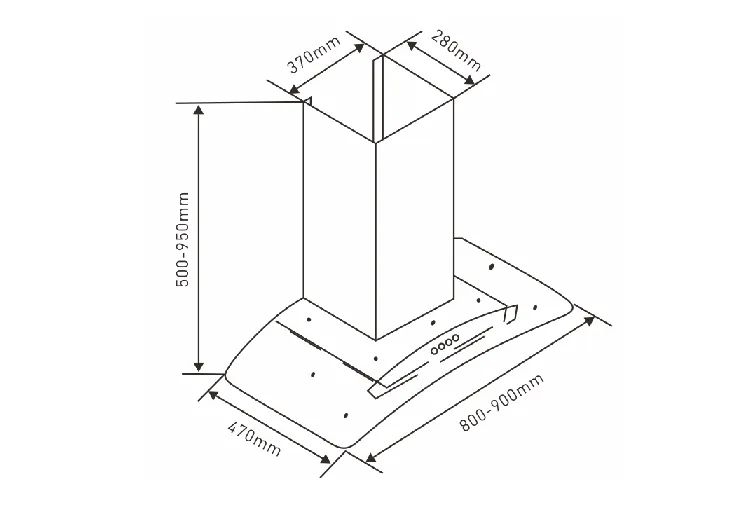 High Quality Touch Sensor Range Hood Kitchen Cooker Hood