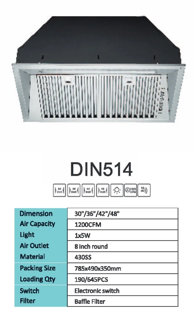 Dura Home 30-Inch Insert Stainless Steel Range Hood Cooker Hood
