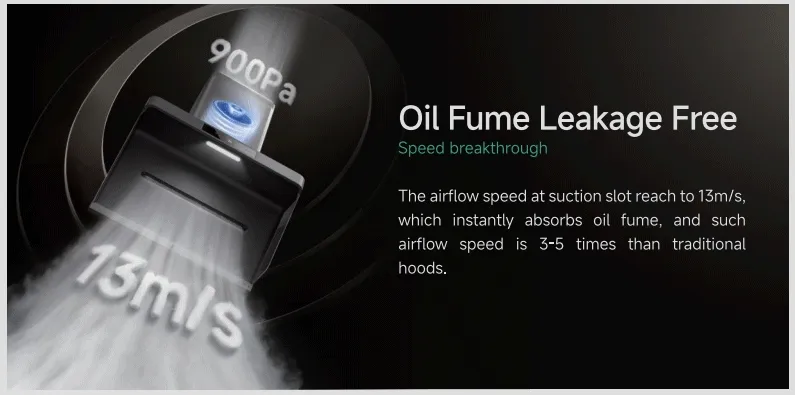 P1 3-Minute Delay Shutdown Electric Range Hood for Kitchen Areas