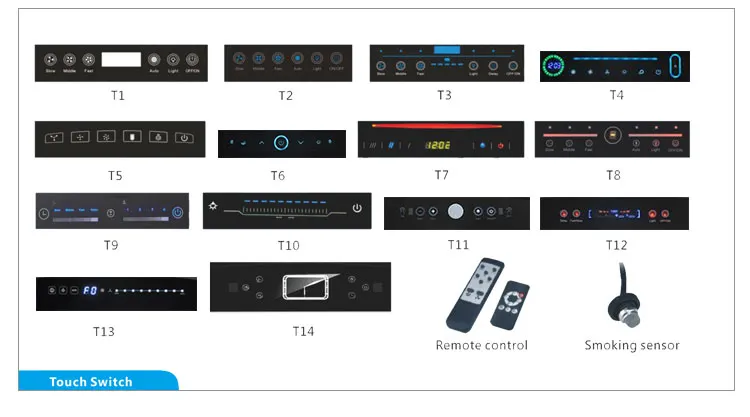 Factory Hot Sell Regular Design for Range Hood with Button Control