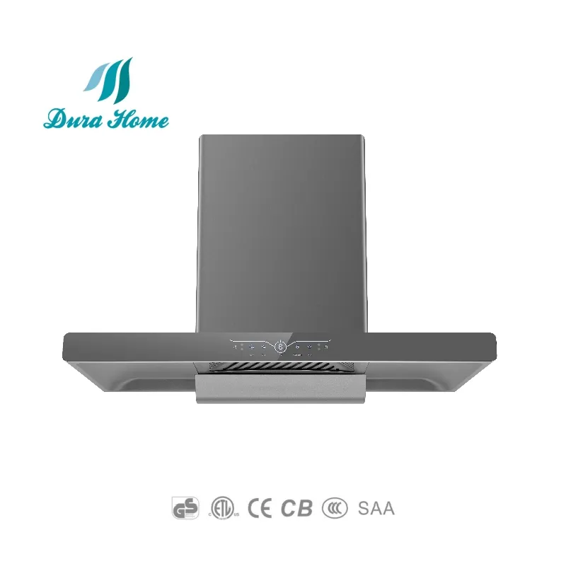 Luxurious Ducted Kitchen Hood - Sleek Golden Wall Mount Range Hood