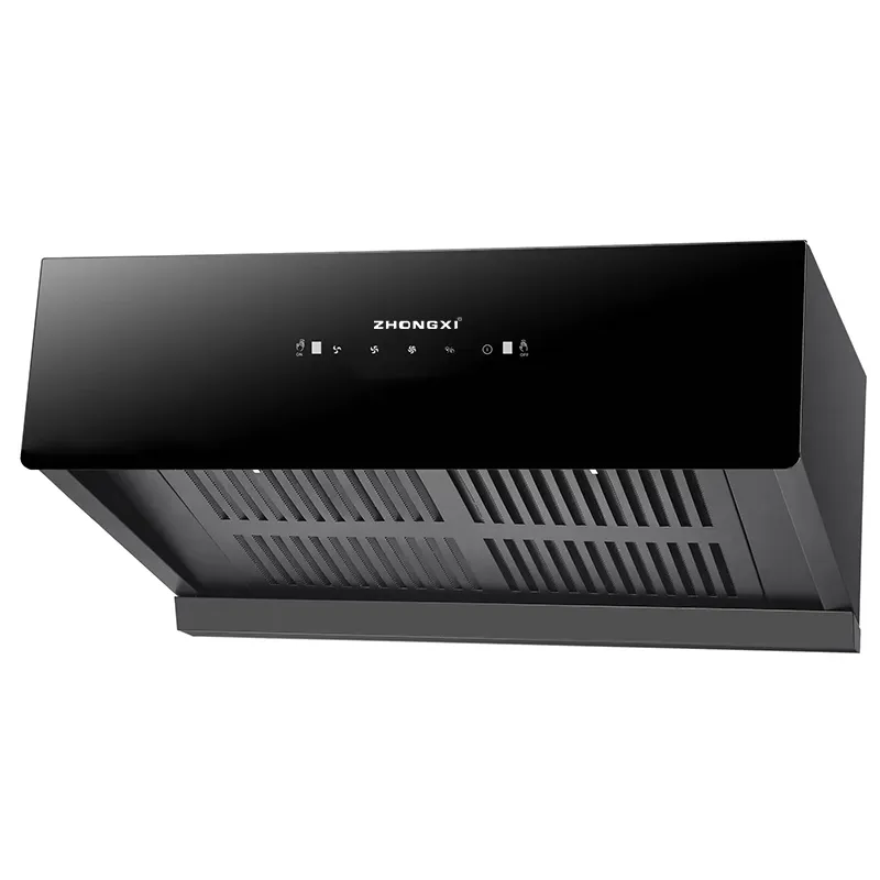 Black Color Kitchen Appliance Wall Mounted Slim Range Hoods