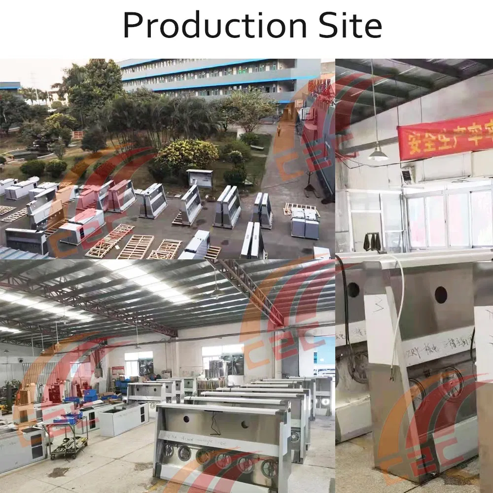 Ventless Range Hood Wall Mounted Industrial Ductless Kitchen Hood Custom or Standard Side Exhaust System