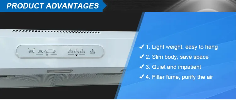 Modern Kitchen 60cm Slide Slim Range Hood with Low Noise