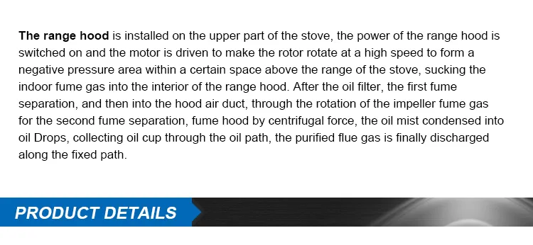 Modern Kitchen 60cm Slide Slim Range Hood with Low Noise